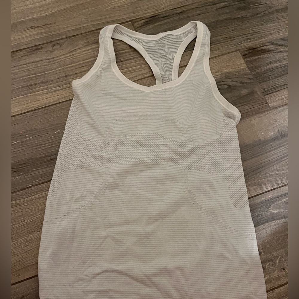 White Lululemon tank size 6